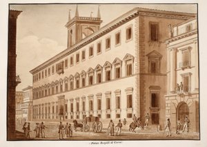Het Palazzo Ruspoli al Corso, 1833 door Agostino Tofanelli